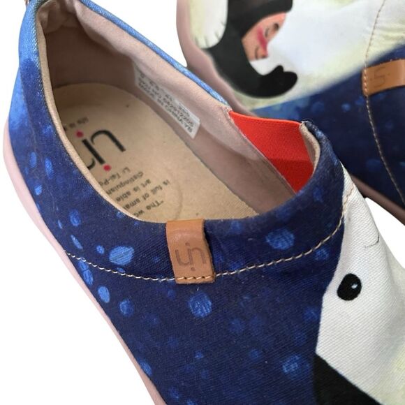 UIN Polar Bear Winter Hug Each Other Casual Artistic Slip on Shoe - Size 9 - Picture 6 of 9